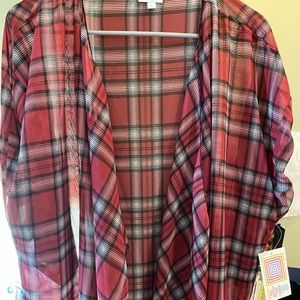 Red plaid large Shirley! New with tags